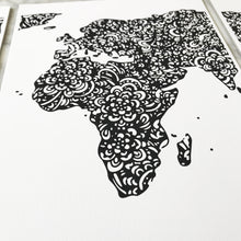 world map triptych in black designed for the avid traveller free shipping australia wide. The perfect give to give someone that loves to travel designed by Hayley Lauren in Melbourne, Australia.