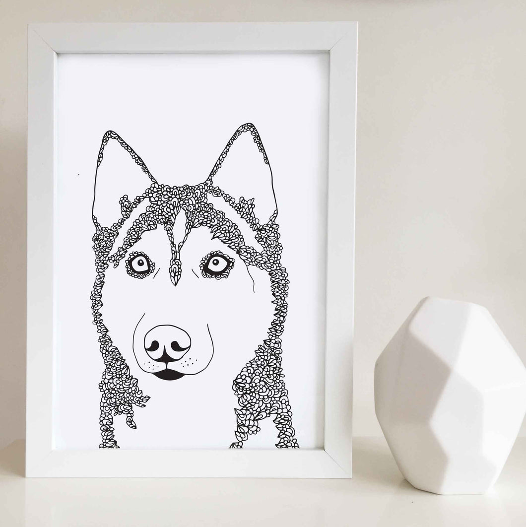 Husky Dog Art Print