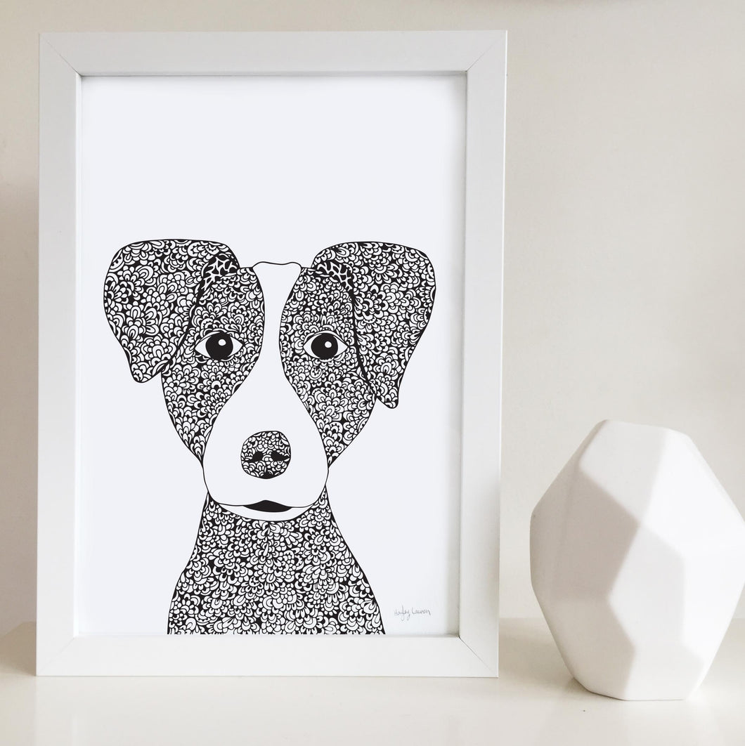 Jack Russell Terrier Dog Art Print