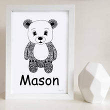 bear artwork for baby room or kids bedroom 