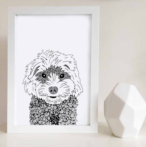 Cavoodle Dog Art Print