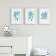Dreamcatcher Blue Watercolour Wall Art Print