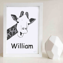 Gerry the Giraffe Nursery or Bedroom Art Print