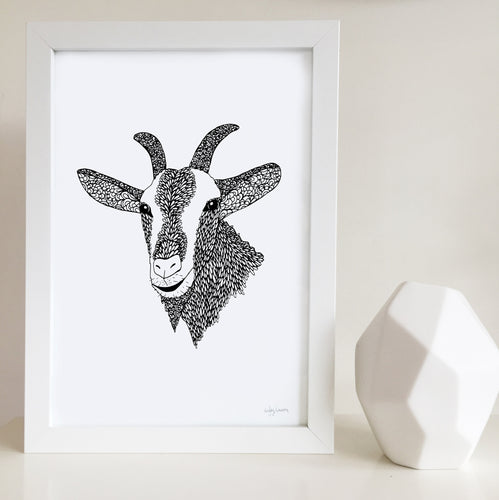 Goat print for baby room by Hayley Lauren Design 