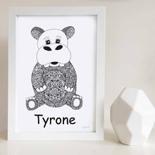 Henry the Hippo Nursery or Kids Bedroom Art Print