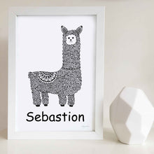 Liam the Llama Nursery or Kids Room Art Print