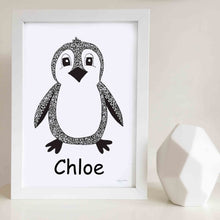 Peyton the Penguin Nursery or Bedroom Wall Art