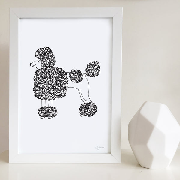 Show Poodle Dog Art Print