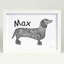 custom dachshund artwork sausage dog