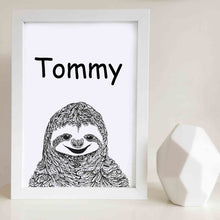 Sloth nursery or kids bedroom art print