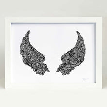 Angel wings artwork for baby room or kids bedroom by Hayley Lauren Design 